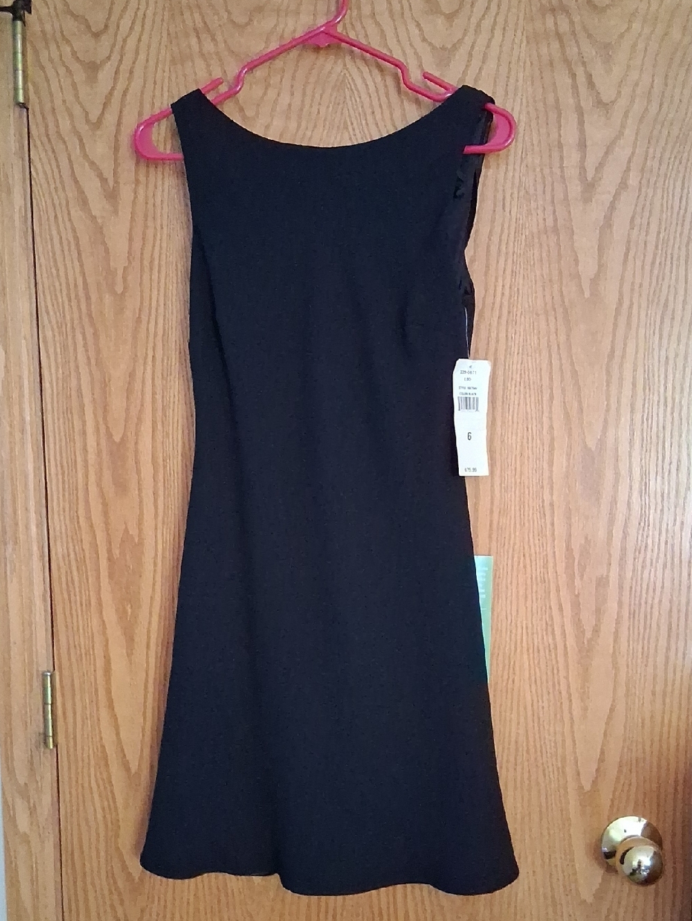 Vintage S. L. Fashions black sheath dress, size 6